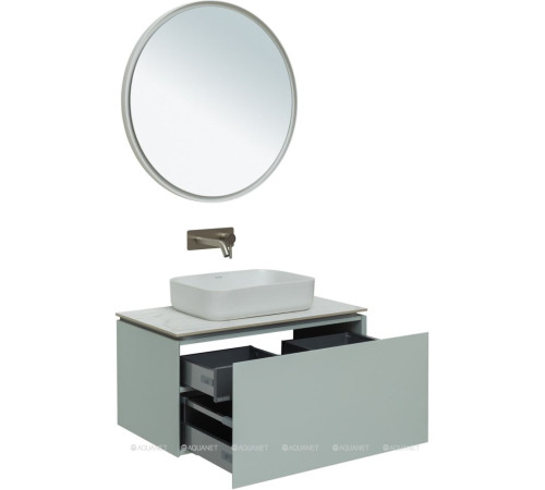 Тумба под раковину Allen Brau INFINITY 85 см 1+1 белый папирус матовый 1.21002.PWM