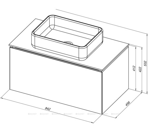 Тумба под раковину Allen Brau INFINITY 85 см 1+1 белый папирус матовый 1.21002.PWM
