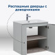 Тумба под раковину Aquanet Алвита New 60 подвесная 2 двери серый 00277524