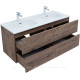 Тумба под раковину Aquanet Алвита New 60 подвесная 2 ящика дуб веллингтон табак 00334184