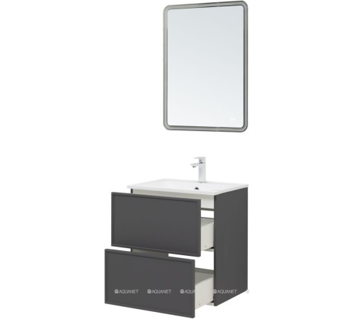 Тумба под раковину Aquanet Art 60 ясень графит 00329063