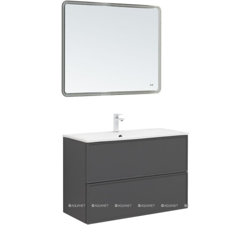 Тумба под раковину Aquanet Арт 90 ясень графит 00329613