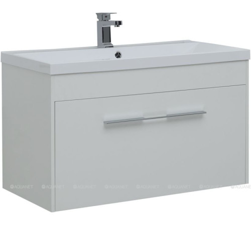 Тумба под раковину Aquanet Августа 100 белый ручка хром 00274142