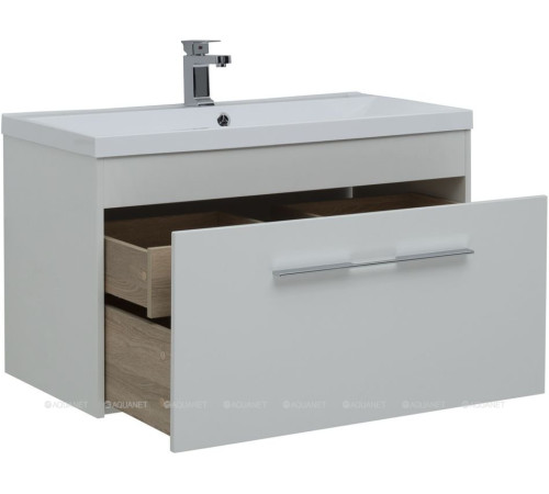 Тумба под раковину Aquanet Августа 100 белый ручка хром 00274142