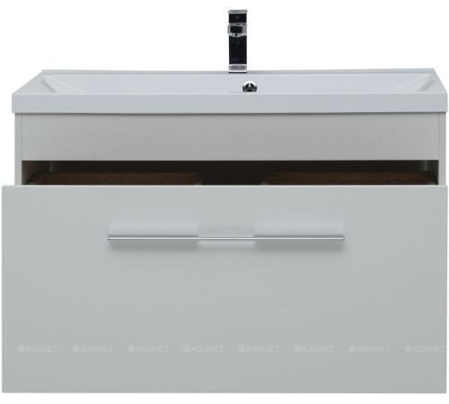 Тумба под раковину Aquanet Августа 100 белый ручка хром 00274142