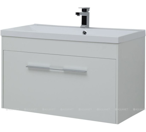 Тумба под раковину Aquanet Августа 100 белый ручка хром 00274142