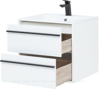 Комплект 1 Тумба под раковину Aquanet Lino 60 белый матовый 00253901