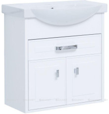Тумба под раковину Aquanet Монро 65 белый матовый 1 ящик 2 дверцы 00235589