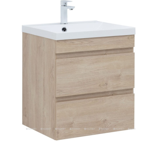 Тумба под раковину Aquanet Нота New 58 дуб светлый 00334197