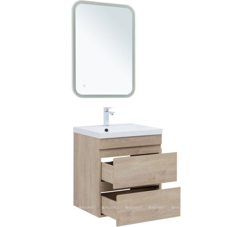 Тумба под раковину Aquanet Нота New 58 дуб светлый 00334197