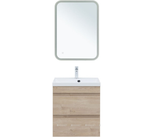 Тумба под раковину Aquanet Нота New 58 дуб светлый 00334197