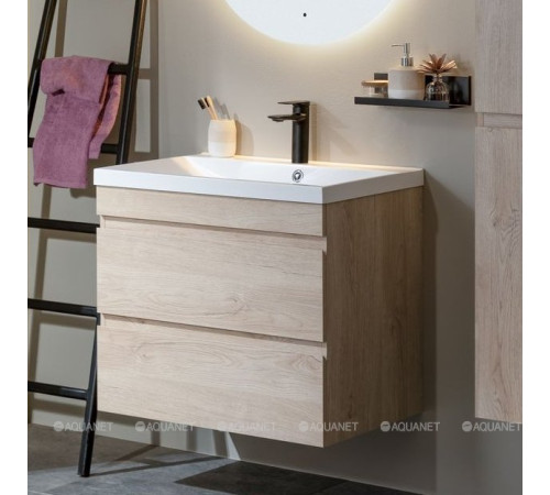 Тумба под раковину Aquanet Нота New 75 дуб светлый 00334198