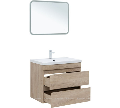 Тумба под раковину Aquanet Нота New 75 дуб светлый 00334198