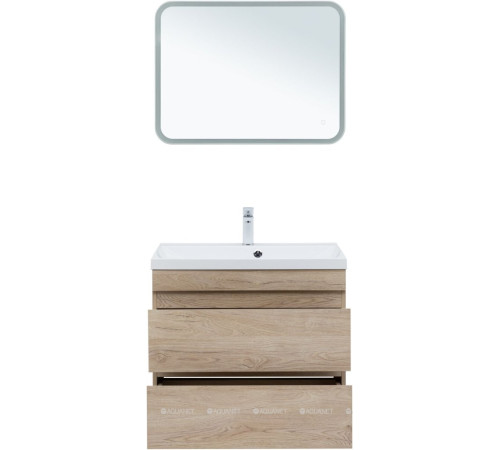 Тумба под раковину Aquanet Нота New 75 дуб светлый 00334198