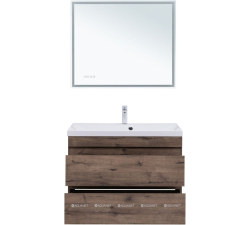 Тумба под раковину Aquanet Нота New 90 дуб веллингтон табак 00334193