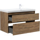Тумба под раковину Aquanet Nova Lite 2.0 100 R 2 ящика дуб рустикальный 00346319