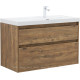 Тумба под раковину Aquanet Nova Lite 2.0 100 R 2 ящика дуб рустикальный 00346319