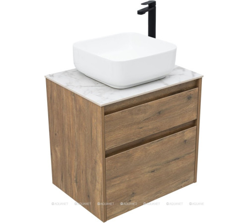 Тумба под раковину Aquanet Nova Lite 2.0 60 2 ящика дуб рустикальный 00346315
