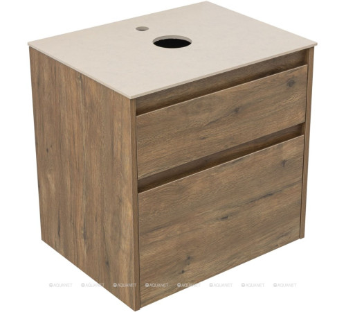 Тумба под раковину Aquanet Nova Lite 2.0 60 2 ящика дуб рустикальный 00346315