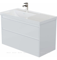 Тумба под раковину Aquanet Nova Lite 2.0 90 L 2 ящика белый глянец 00346311