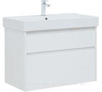 Тумба под раковину Aquanet Nova Lite 85 2 ящика белый глянец Slim Synergy 00249936