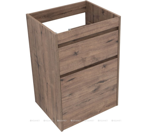 Тумба под раковину Aquanet Токио 58 напольная 2 ящика дуб веллингтон 00333648