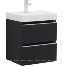 Тумба под раковину Aquanet Вега 50 2 ящика черный 00329594