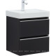 Тумба под раковину Aquanet Вега 50 2 ящика черный 00329594