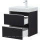 Тумба под раковину Aquanet Вега 50 2 ящика черный 00329594