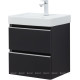 Тумба под раковину Aquanet Вега 50 2 ящика черный 00329594