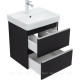 Тумба под раковину Aquanet Вега 50 2 ящика черный 00329594