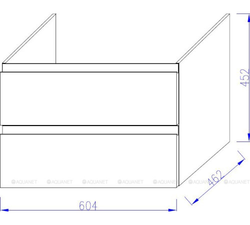 Тумба под раковину Jacob Delafon Madeleine 600 мм Черный блестящий EB2052-J52