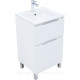 Тумба с раковиной Aquanet Алвита new 50 Flat напольная 2 ящика белый матовый 00345673