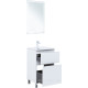 Тумба с раковиной Aquanet Алвита new 50 Flat напольная 2 ящика белый матовый 00345673