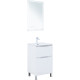 Тумба с раковиной Aquanet Алвита new 50 Flat напольная 2 ящика белый матовый 00345673