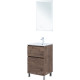 Тумба с раковиной Aquanet Алвита new 50 Flat напольная 2 ящика дуб веллингтон табак 00345674