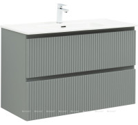 Тумба с раковиной Aquanet Джейн 100 раковина Flat мисти грин 00332532