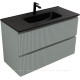 Тумба с раковиной Aquanet Джейн 100 раковина Flat мисти грин 00332532