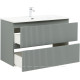 Тумба с раковиной Aquanet Джейн 100 раковина Flat мисти грин 00332532