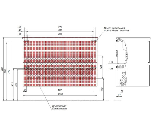 Тумба с раковиной Aquanet Джейн 100 раковина Flat мисти грин 00332532