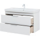 Тумба с раковиной Aquanet Ирис new 100 подвесная 2 ящика белый глянец 00342095