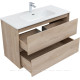 Тумба с раковиной Aquanet Милан 100 дуб светлый 00340170