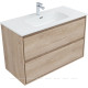 Тумба с раковиной Aquanet Милан 100 дуб светлый 00340170