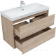 Тумба с раковиной Aquanet Милан 100 дуб светлый 00340170