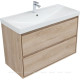 Тумба с раковиной Aquanet Милан 100 дуб светлый 00340170