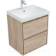 Тумба с раковиной Aquanet Милан 60 дуб светлый 00340167