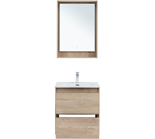 Тумба с раковиной Aquanet Милан 60 дуб светлый 00340167