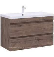 Тумба с раковиной Aquanet Нота New 100 см дуб веллингтон табак 00335878