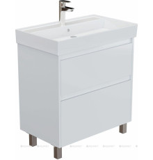 Тумба с раковиной Aquanet Nova Lite 2.0 60 напольная белый глянец 00348190
