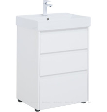 Тумба с раковиной Aquanet Nova Lite 60 3 ящика белый глянец 00307072
